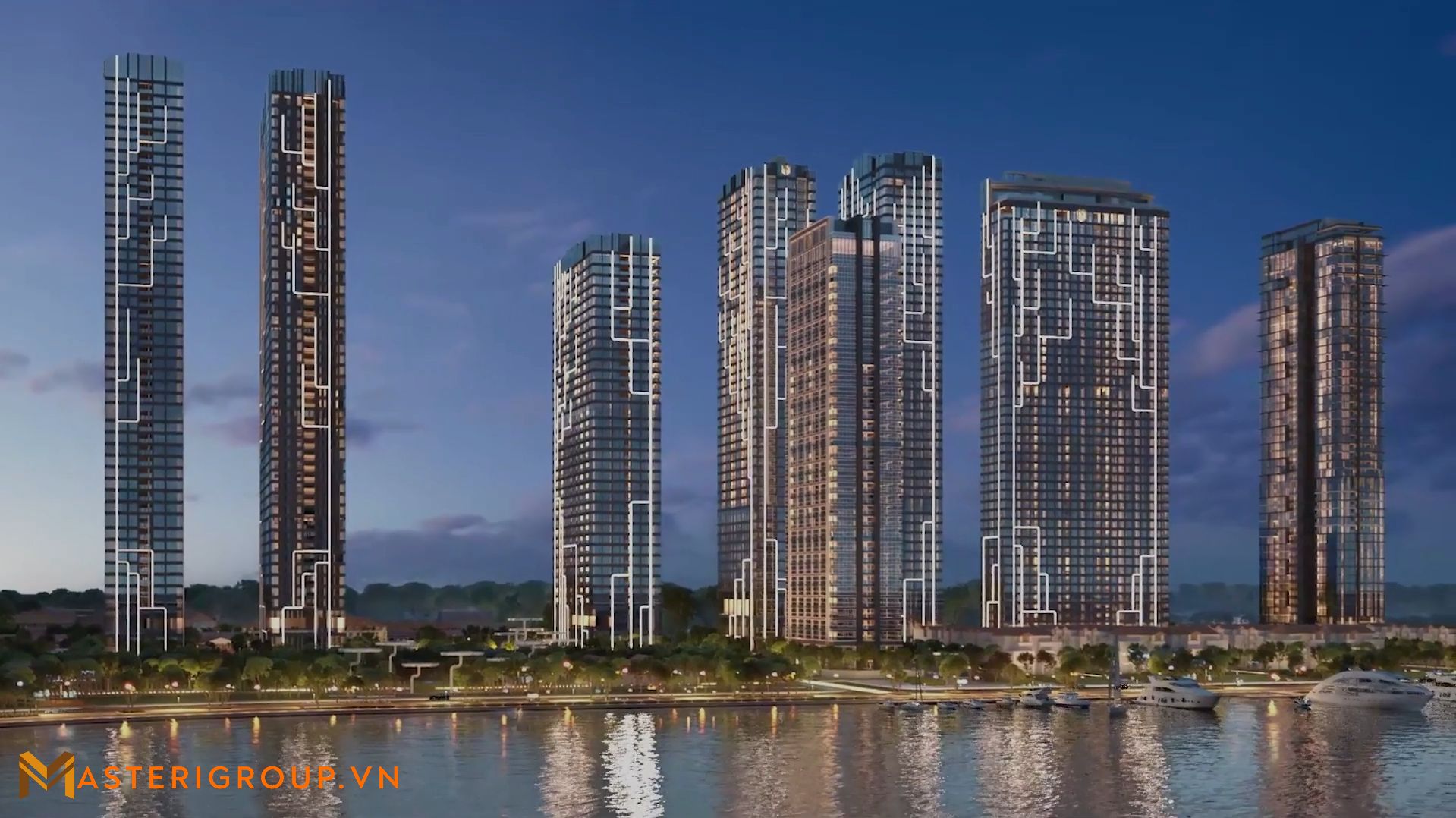 Phối cảnh Grand Marina Saigon về đêm 1